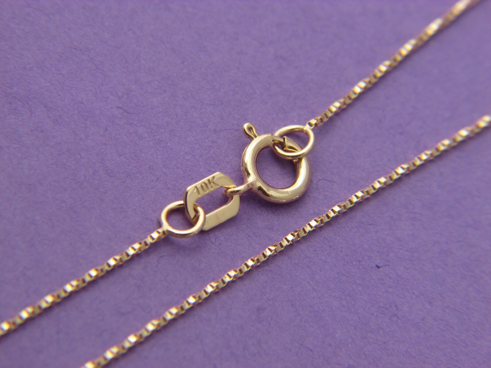 Real 10Kt Yellow Gold Twisted Box Chain Necklace Solid 10k gold