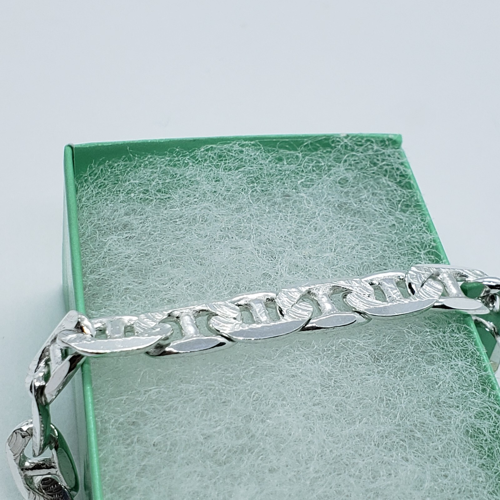 Sterling Silver D/C Flat Mariner Link Chain Necklace Bracelet 6.4 mm 7-30 inch