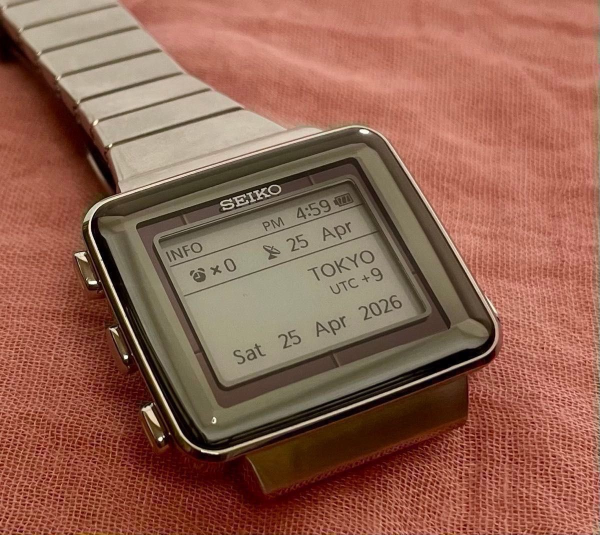 EPD Solar Radio Control Watch E-Ink EEPROM Battery Replaced From Japan