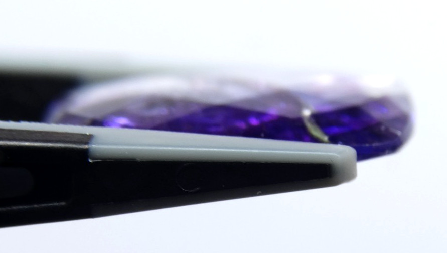 IP25 Super Seven melody stone amethyst 5.95Bct 12x15x2mm cushion