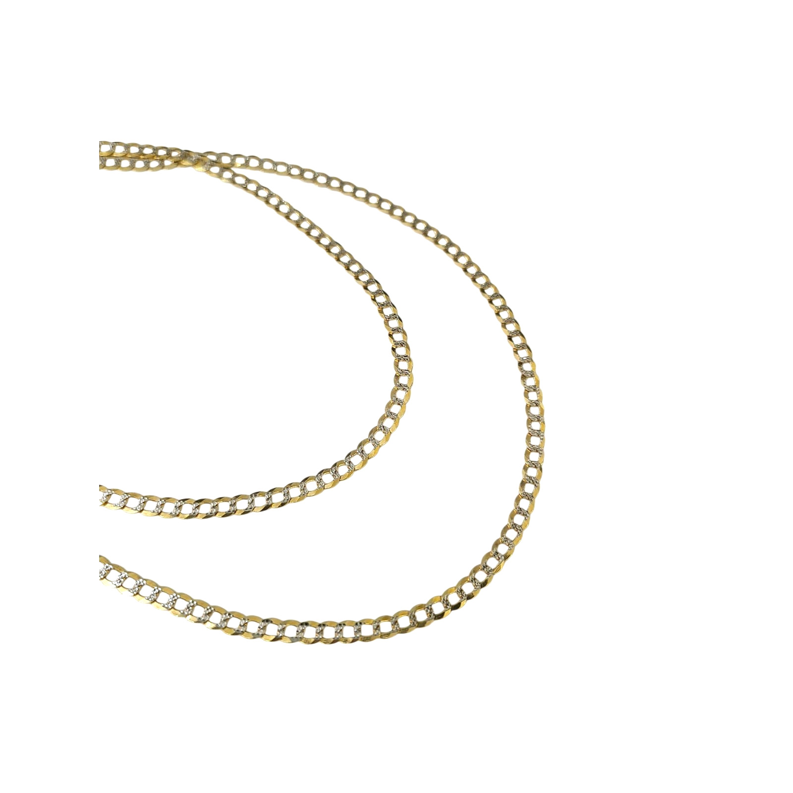 18k Yellow Gold Solid Cuban Curb Chain 3mm 18″ 20″ 22″ 24″ 26″ Inches Necklace
