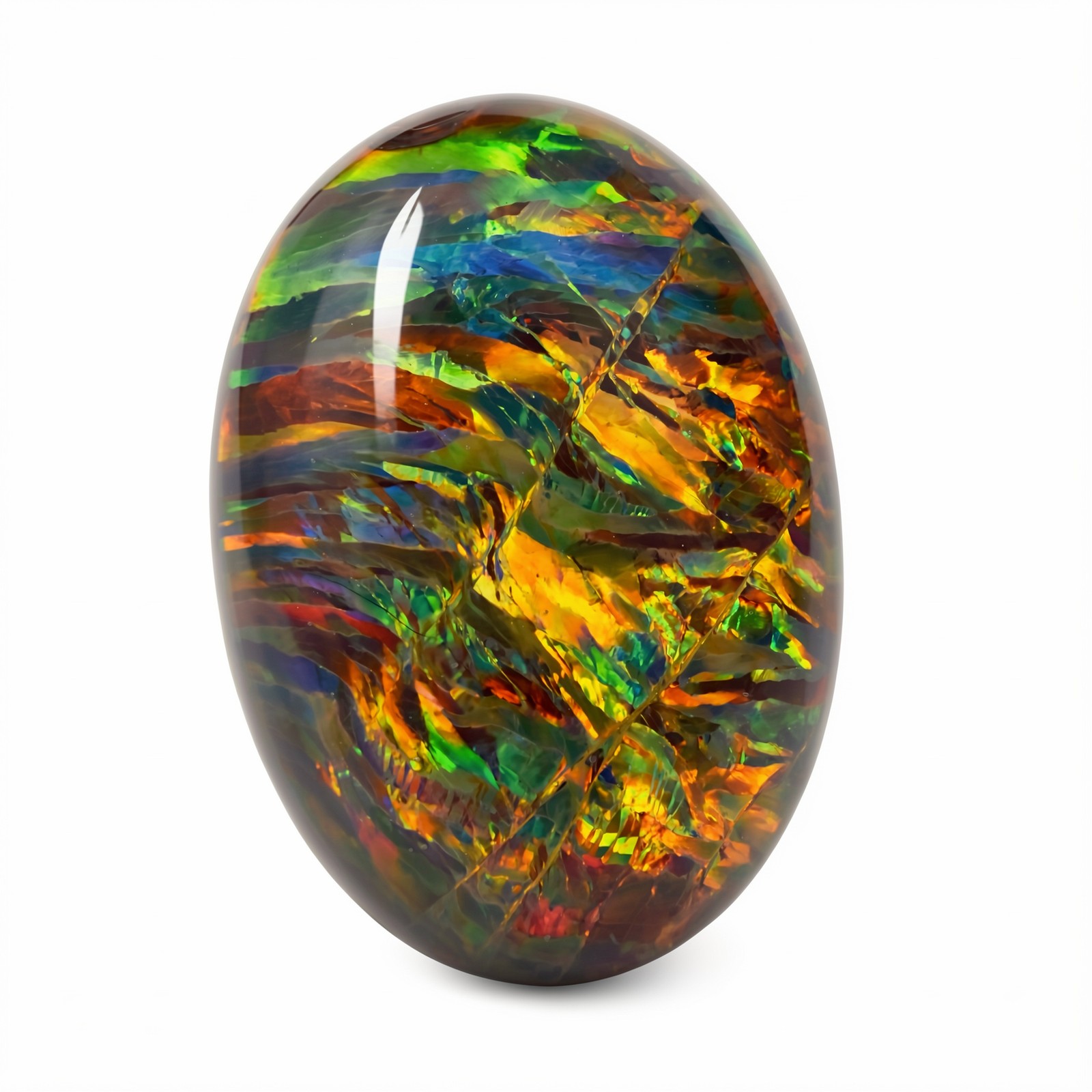 Boulder Opal Multi-Color 8.50 Ct Natural Oval Cut Loose Gemstone CERTIFIED