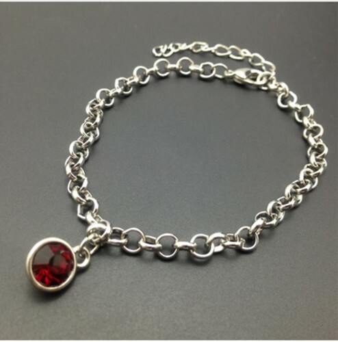 Charm Clip-on Birthstone Bracelet Necklace Zipper Keychain Stitch Markers