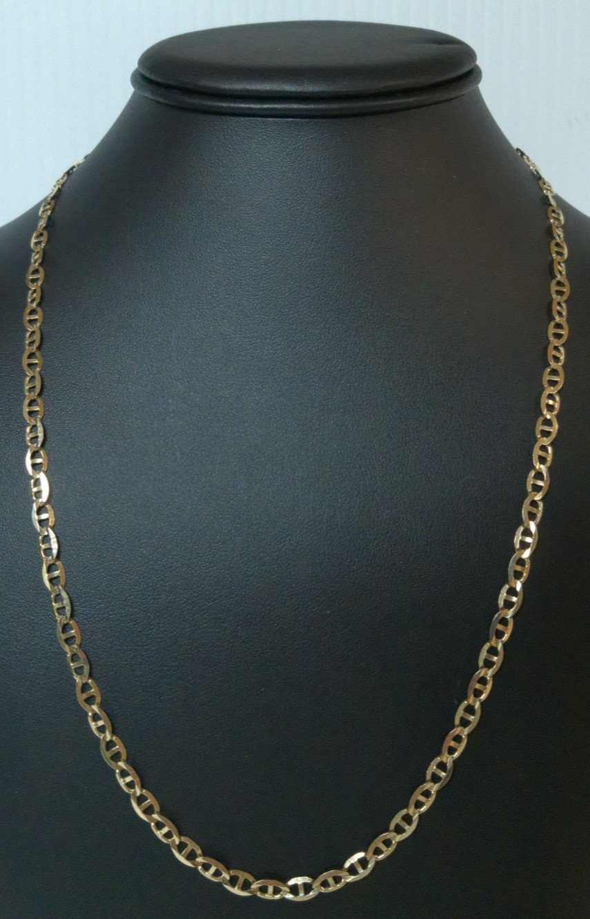 (MA1) 14k Yellow Gold 9.7g Size 22″ Mariner Chain/Necklace – 4.2mm