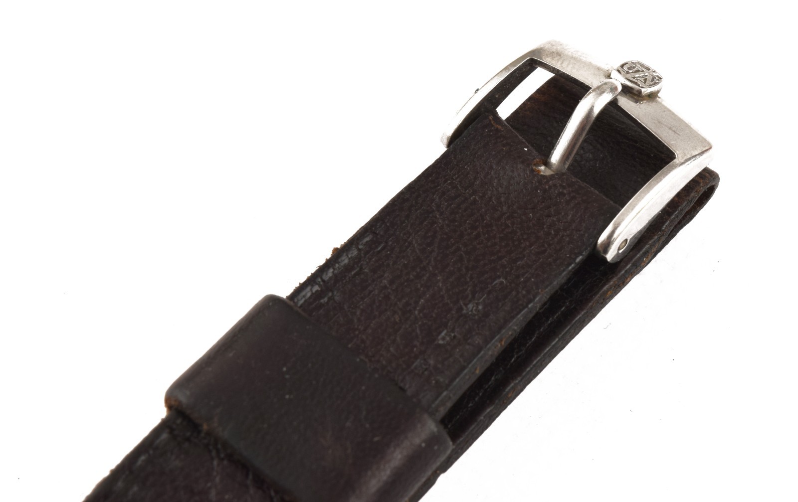 Vintage Ulysse Nardin leather strap for 18mm fixed lugs, with steel buckle (used
