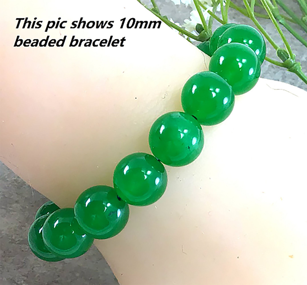 Green Jade Stretchy Bracelet Healing Gemstone 4mm6mm8mm10mm12mm