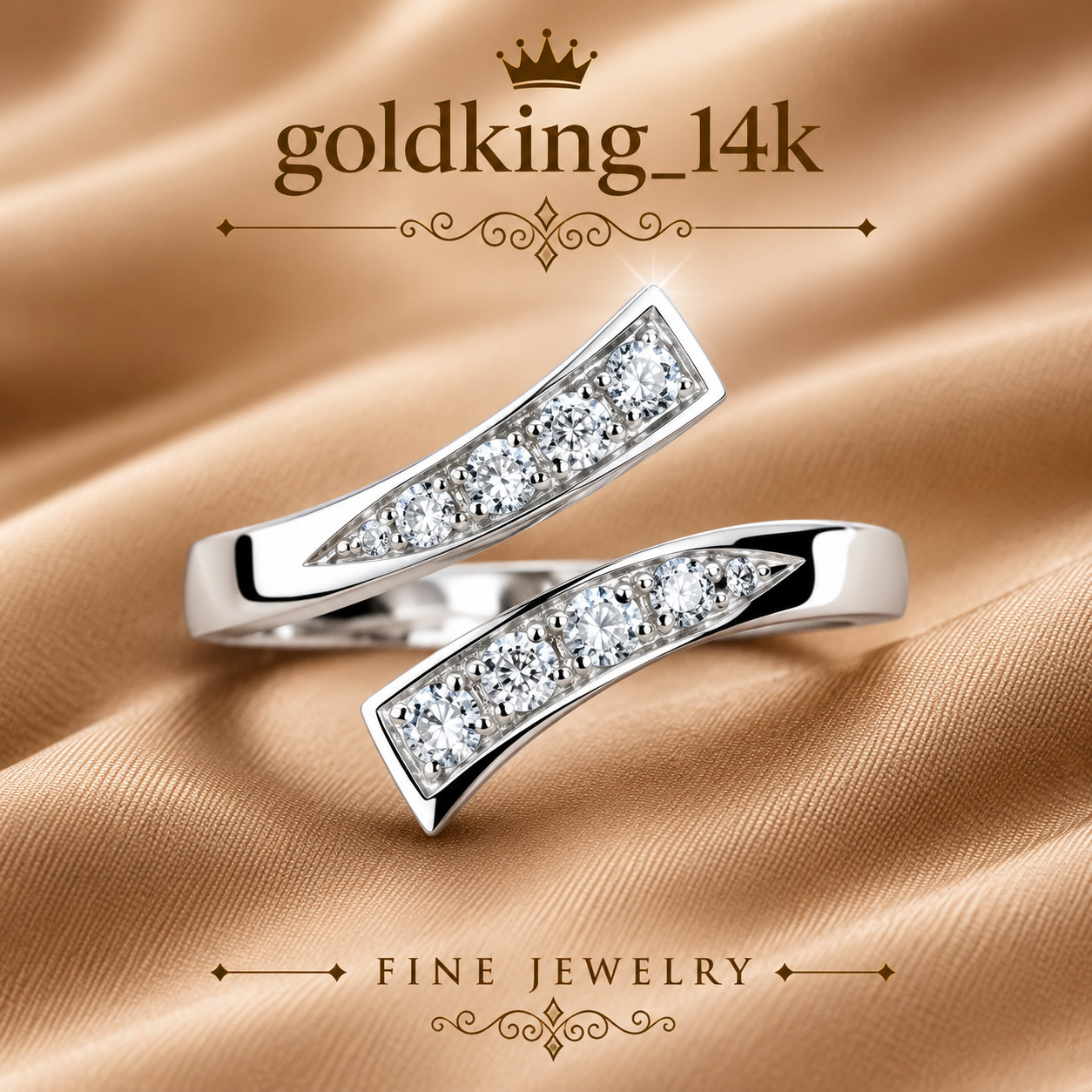 14K White Gold Plated Adjustable Toe Ring Round Cut Simulated Diamond Women’s