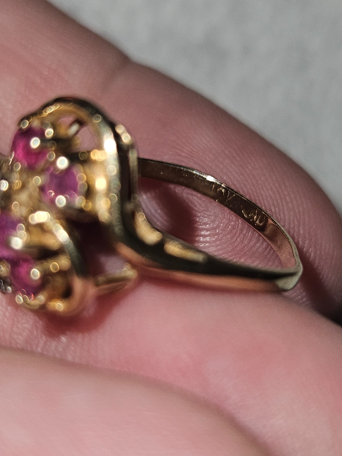 2 CT Round Simulated Pink Ruby Cluster Women Wedding Ring 14K Yellow Gold Plated