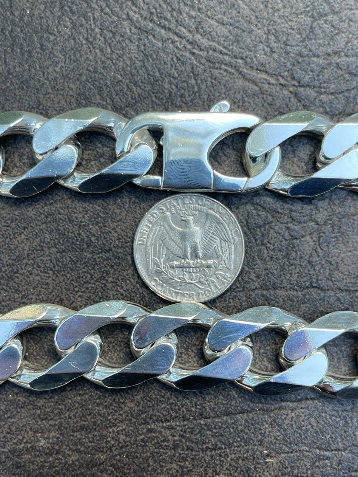 Real Solid 925 Silver 18mm Men’s Hip Hop Miami Cuban Curb Link Chain Or Bracelet