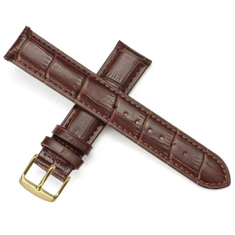 Genuine Leather Mens Watch Strap Band Brown Black 12mm 14mm 16mm 18mm 20mm 22mm