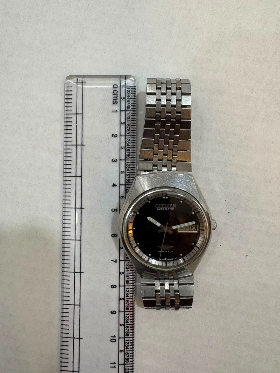 Vintage Citizen Eagle 7 Automatic 21 Jewels 4-280334 KT Black Arabic Dial Watch