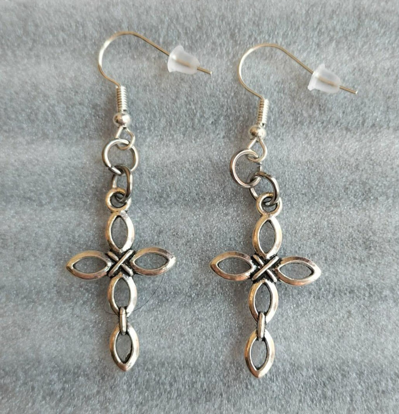 Cross Dangle Drop Earrings Women Lobe Goth Alternative Boho Festival Women