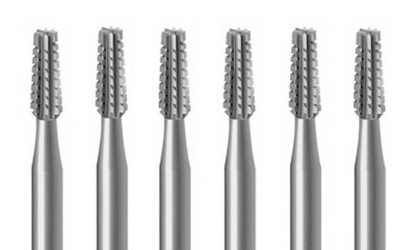 Bur Cone Square Cross Cut Size 021 – 2.1mm Pack of 6 Panther Germany
