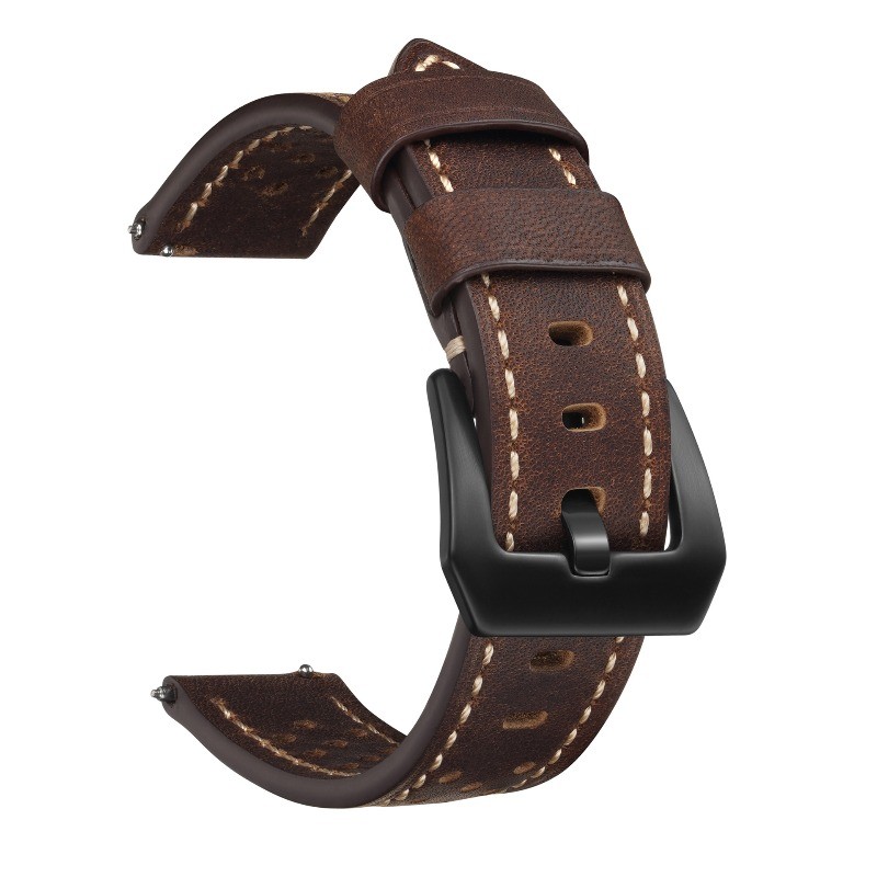 Perforated Breathable Genuine Leather Watch Band Strap 20 22 24 26mm for Panerai