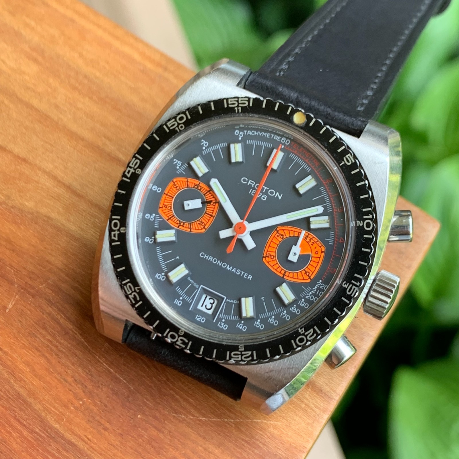 Vintage Croton Chronomaster “Dato” Orange 963011 Chronograph 37.5mm – Serviced