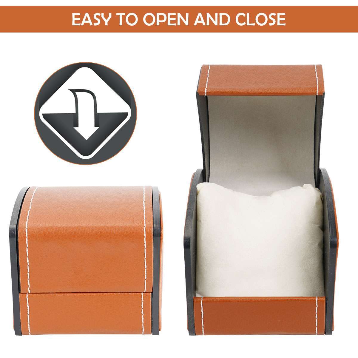 Luxury Single Watch Gift Box with Pillow PU Leather Wristwatch Display Case