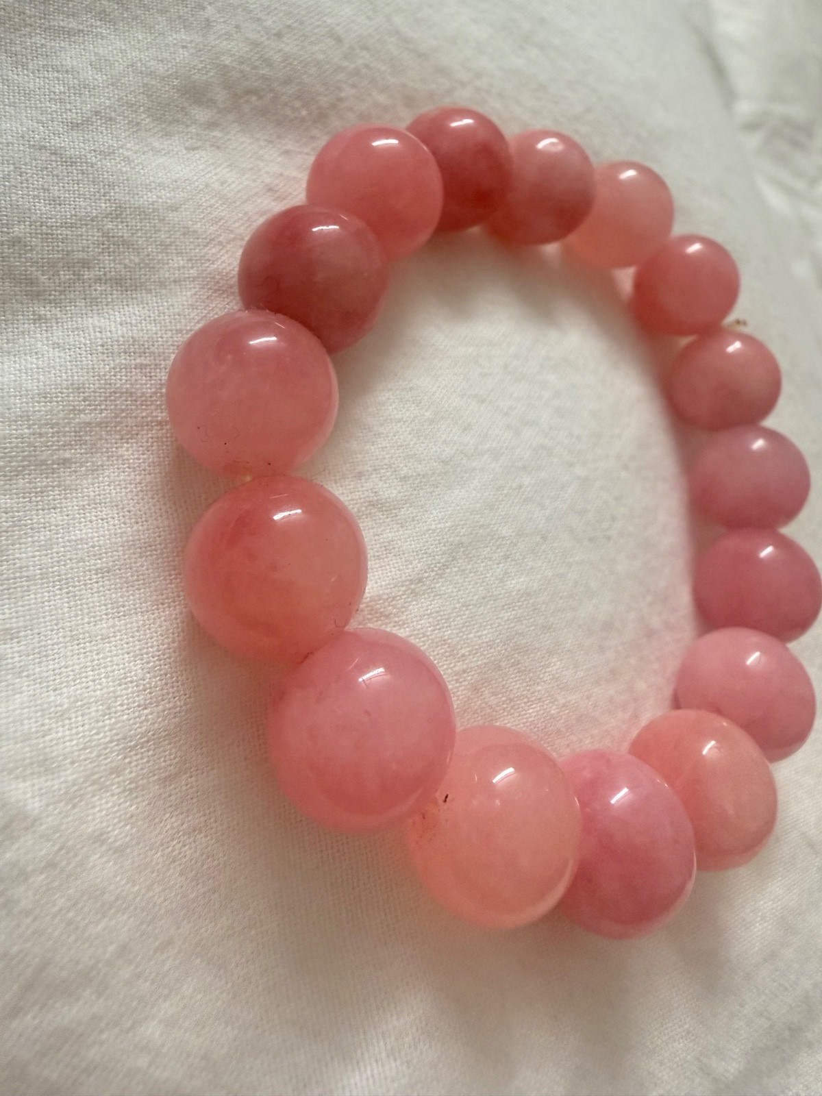 Rose quartz beads bracelet, one size, elastic band – PRODUCT OF NEPAL