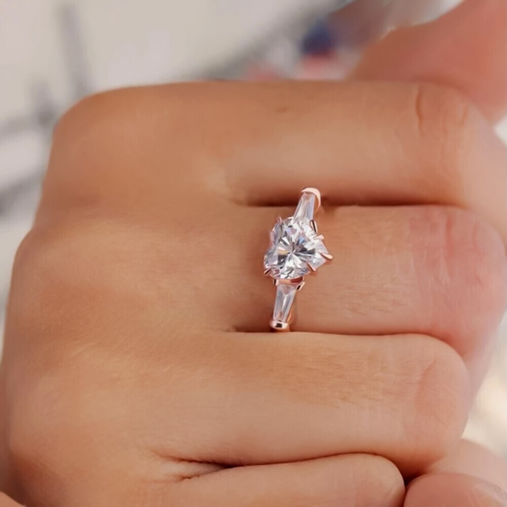 2.00 Ct Certified White Diamond Ring 925 Silver New Year Ring for Women