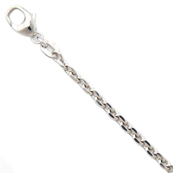 2.8mm Platinum Diamond Cut Cable Chain PT950 18″ 20″ 22″ 24″ 26″ or 30″