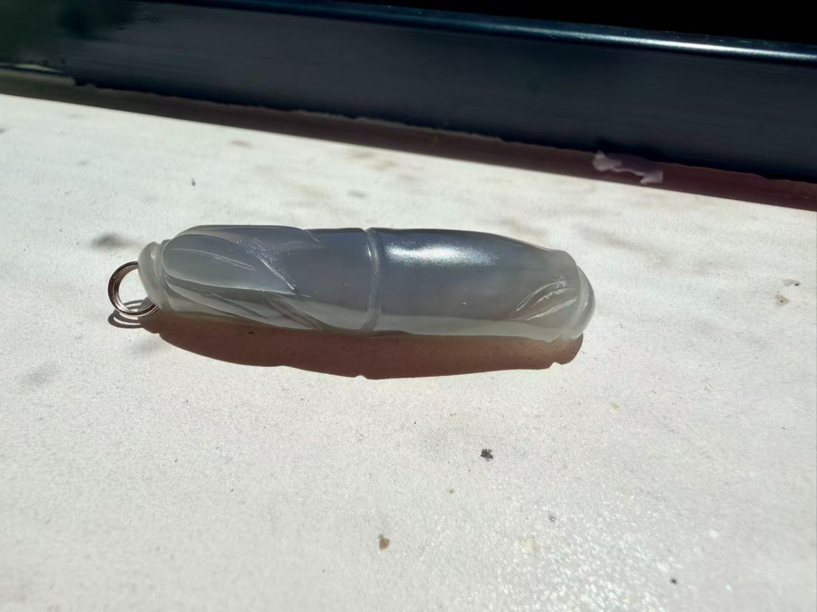 Nephrite hetian jade pendant icy purple bamboo fully translucent 冰紫竹节节高