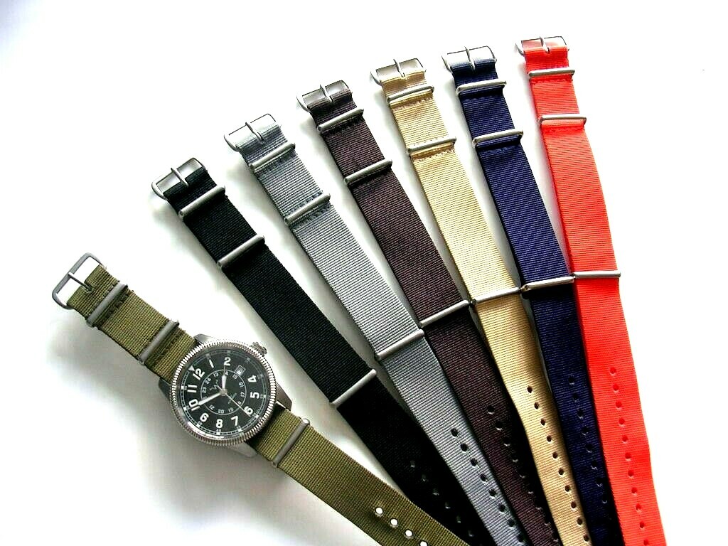 22mm NATO G10 ® strap Premium nylon Smart watch band Military RAF bond IW SUISSE