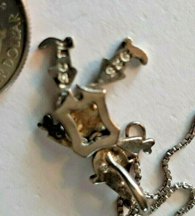 Vintage 925 STERLING SILVER Chain Necklace w/ Scarecrow -18″ – 5.3 Gram