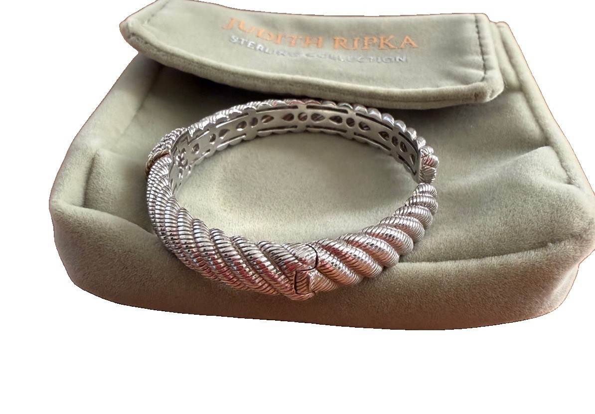 Judith Ripken Cuff And Hoop Earrings Sterling