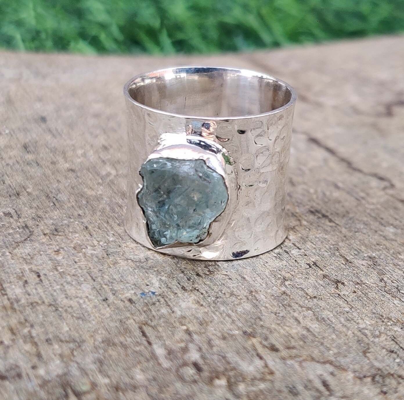 Raw Aquamarine Ring 925 Silver Ring Handmade Ring Gemstone Ring All Size SR87