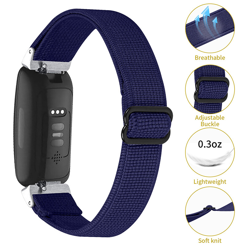 For Fitbit Inspire3 HR 2 Replacement Band Bohemia Woven Nylon Elastic Strap Band