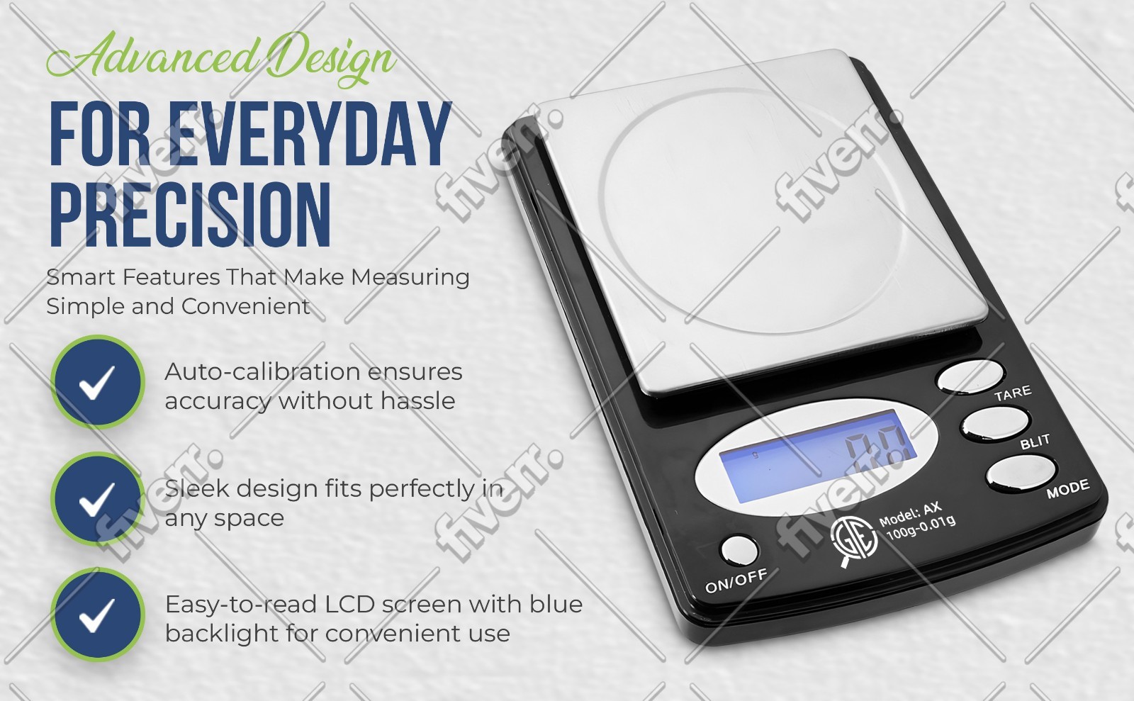 Precision Digital Pocket Scale 100g 0.01g Gram Carat Ounce Grain Jewelry Coin To