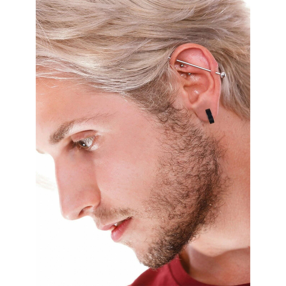 Stainless Steel Stud Earrings Magnetic Ear Plugs Non-Piercing Clip On Men Women