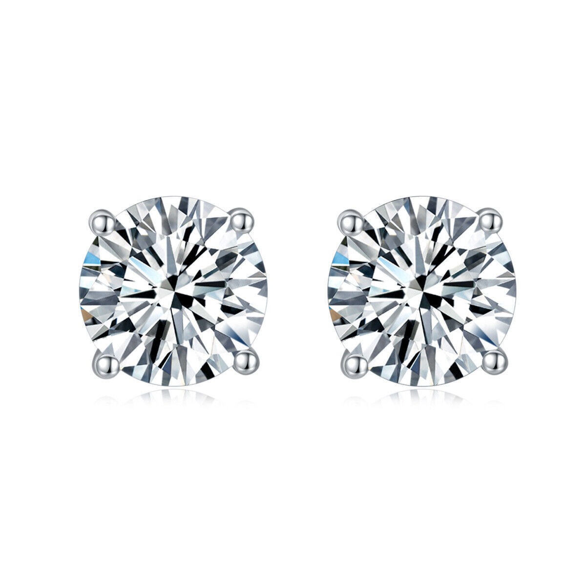 GRA Certified D Color VVS1 Moissanite Stud Earrings Women 925 STERLING SILVER