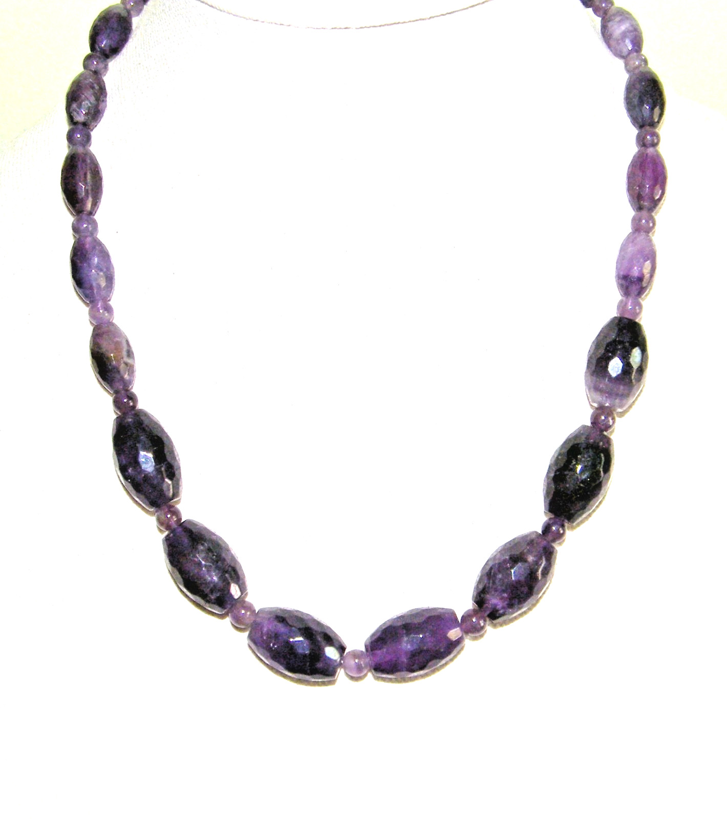 Jay King DTR Purple Amethyst Faceted Nugget Bead Necklace