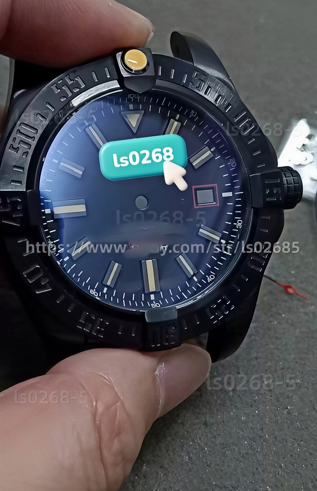 44mm Watch Case + Dial + Hands + Watch Strap DIY Kit for 2824 2130 pt5000