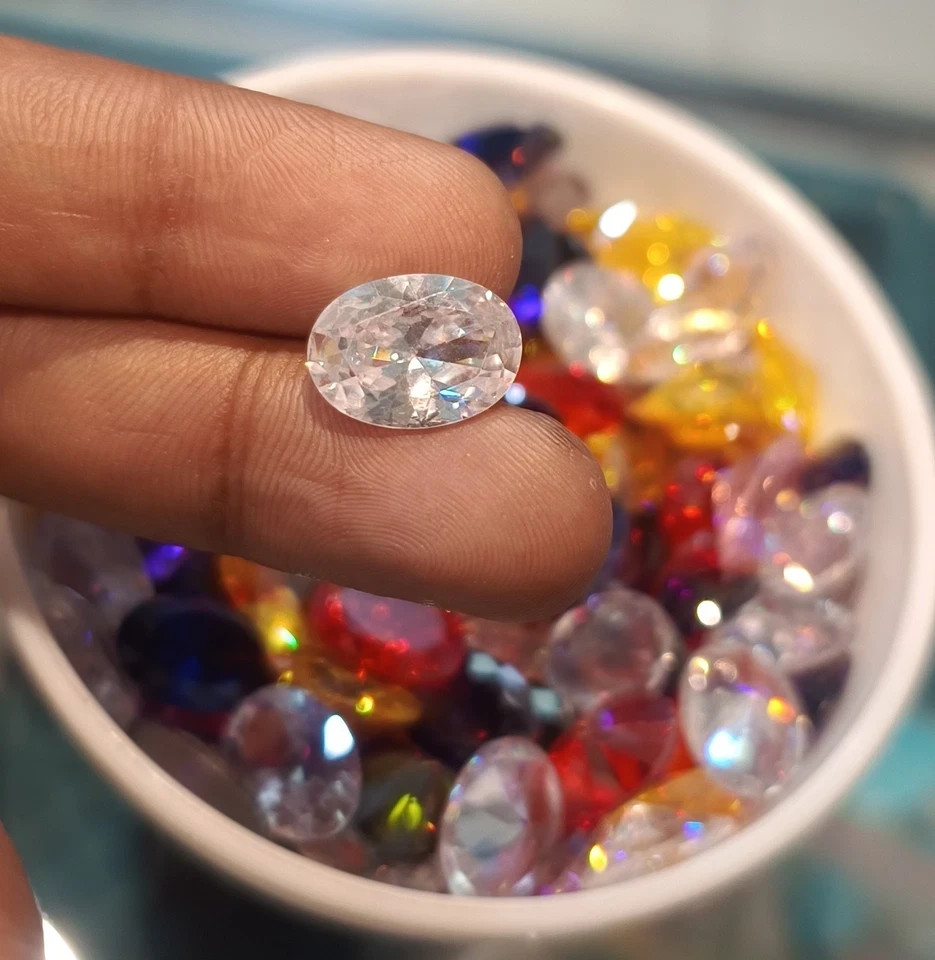 50 CT Flawless Multi-Color Topaz Oval Cut 6 Pcs Certified Gemstone Lot SEE VIDEO