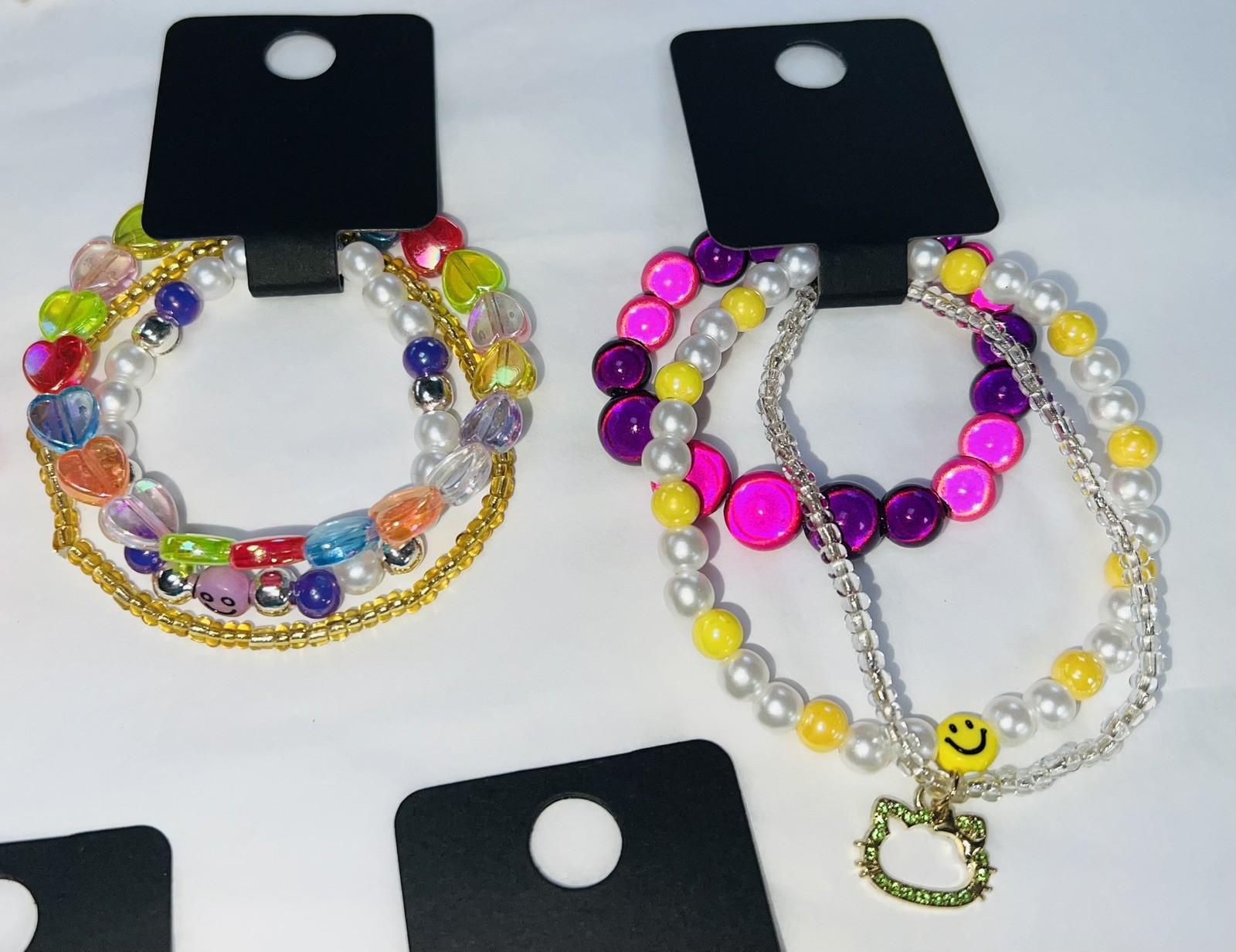 30 x Handmade Pretty Kids & Teens BRACELETS Party Bags 10 Packs Of 3 Z