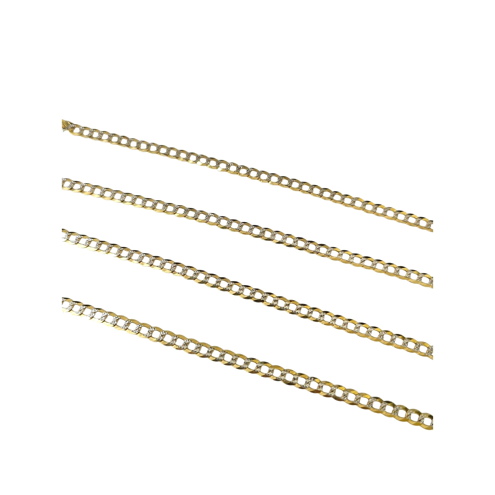 18k Yellow Gold Solid Cuban Curb Chain 3mm 18″ 20″ 22″ 24″ 26″ Inches Necklace