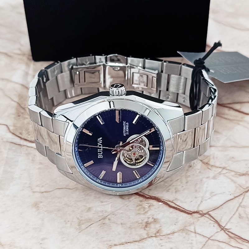 Bulova Surveyor Blue Dial Men’s Classic Automatic Chronograph Watch 42mm 96A275