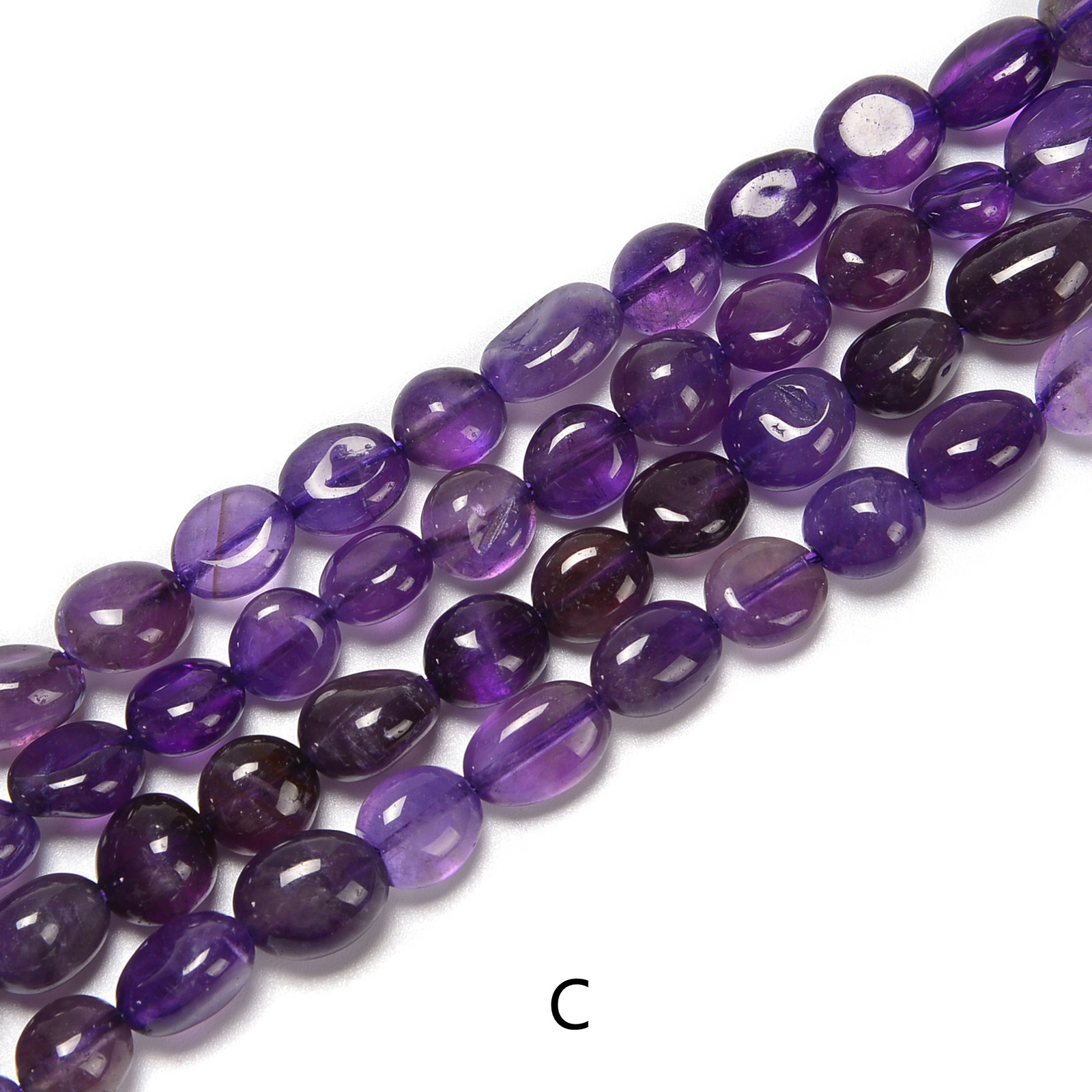 Multi Natural Gemstone Pebble Nugget Beads Size Approx 8x10mm 15.5” Strand