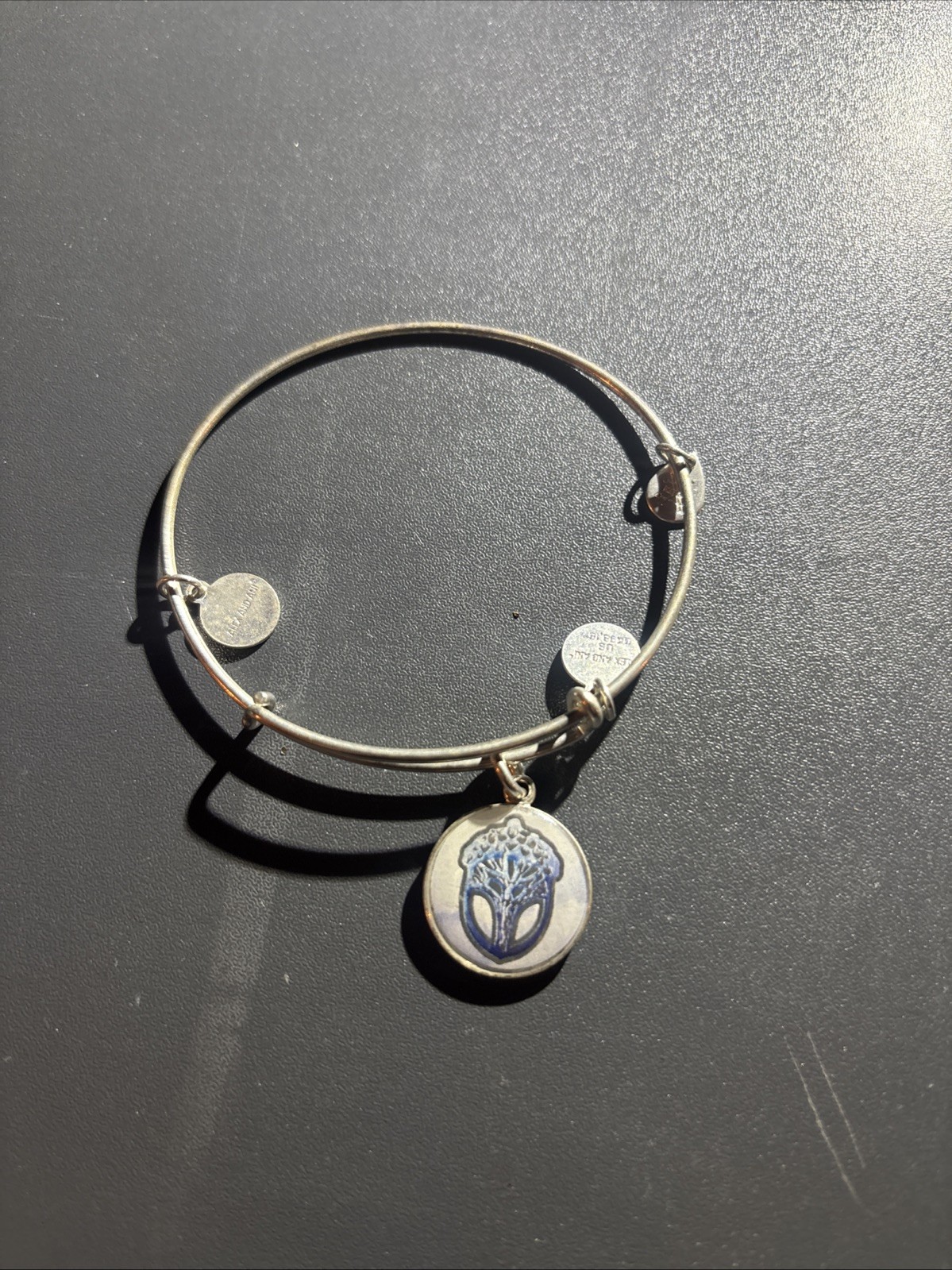 Alex And Ani Sliver Blue unexpected miracles￼ Family Charm Bracelet 2015