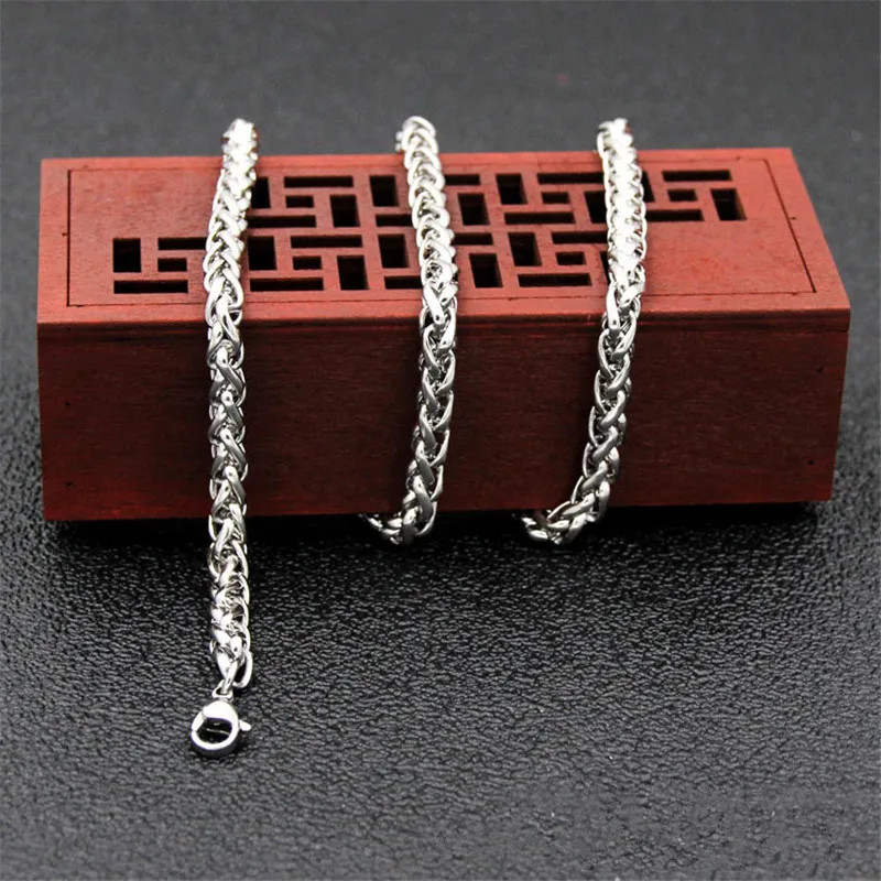 Wholesale Price Width 4MM Stainless Steel Chain Necklace For Men Fashion Hip-Hop