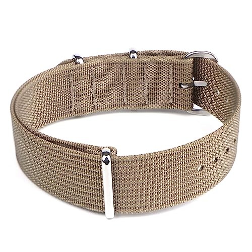 Premium Military Ballistic Ribbed Nylon Watch Straps 18mm 19mm 18MM blonde
