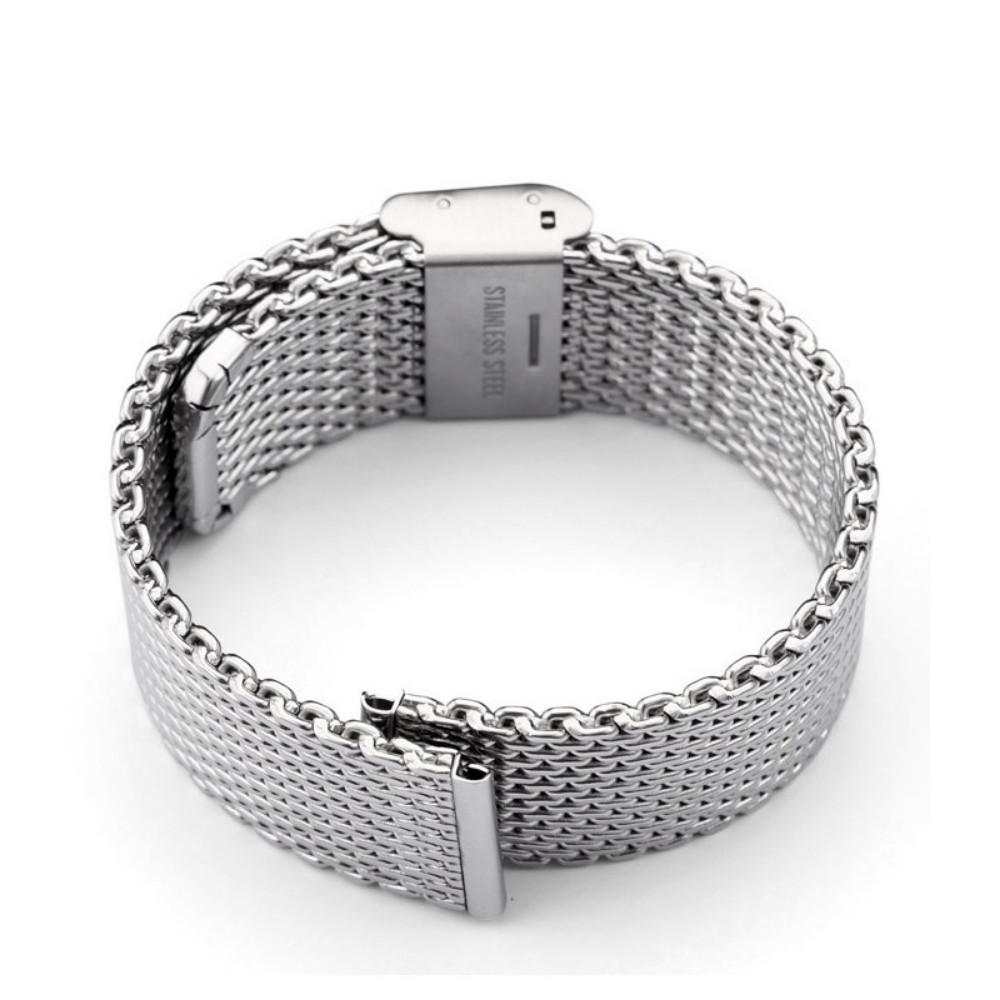 Premium Thicked Milanese Mesh Stainless Steel Watch Band Strap Metal 18 20 22 24
