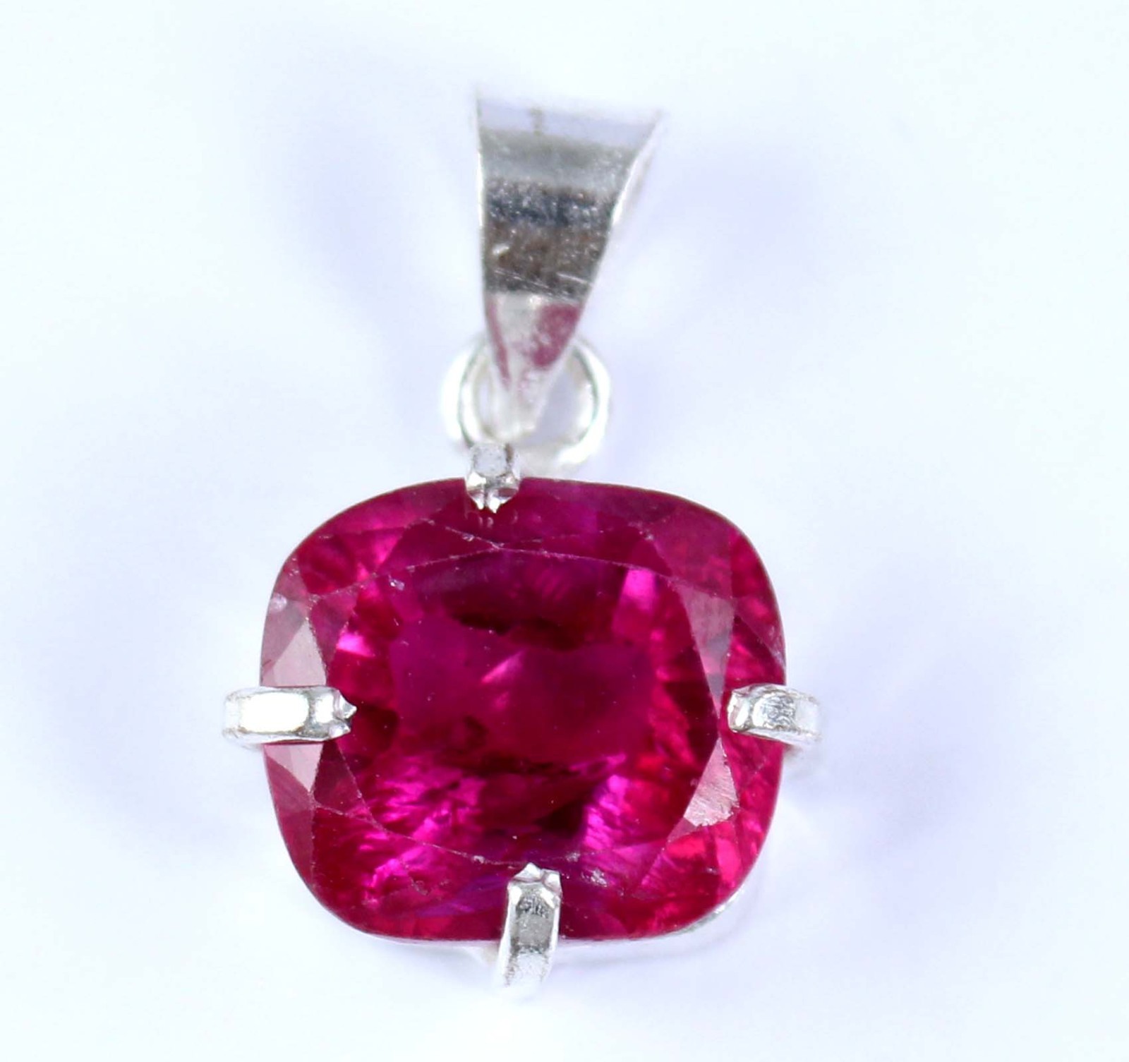 Certified Natural Burma Red Painite 10.55 Carat Cushion Gemstone Men’s Pendant