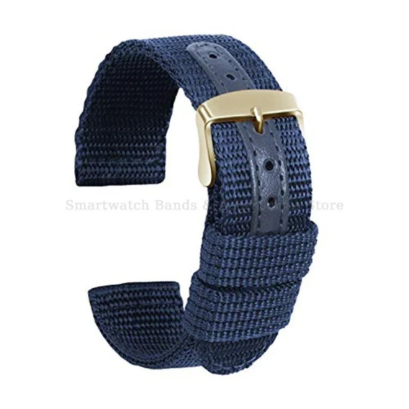 18mm 20mm 22mm 24mm Military Canvas Nylon Wrist Watch Band Strap Bracelet Sport