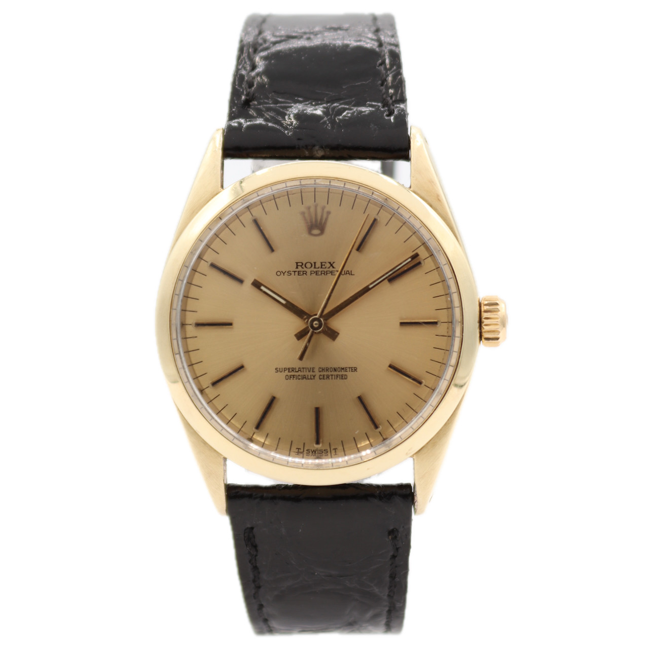 Vintage 33mm Rolex Oyster Perpetual Automatic Wristwatch Gold Capped 1570 1025