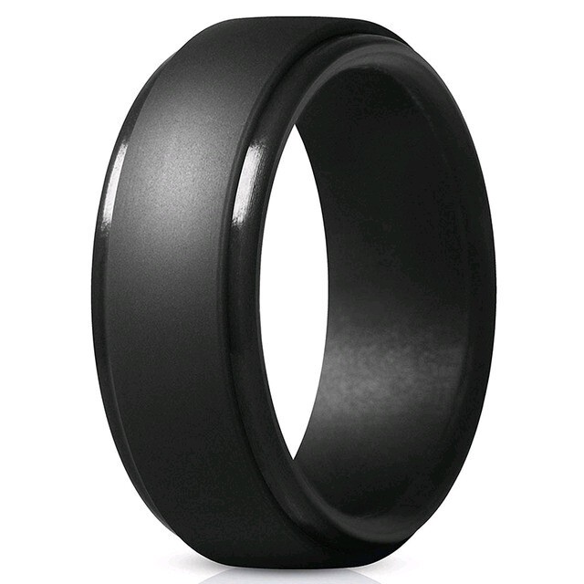 4 Pack Silicone Wedding Rings Flexible Rubber Bands for Sport Gym Men Women
