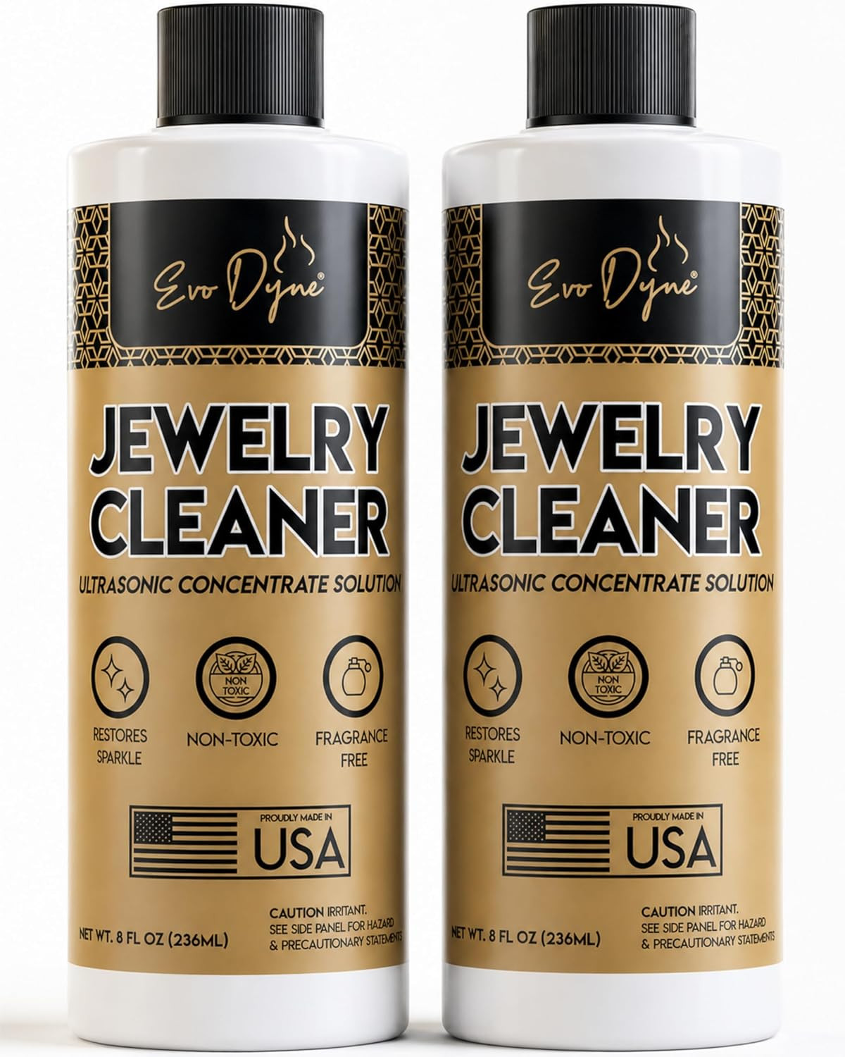 Ultrasonic Jewelry Cleaner Solution | Concentrated, 2-Pack, 8Oz | Jewelry Cleane