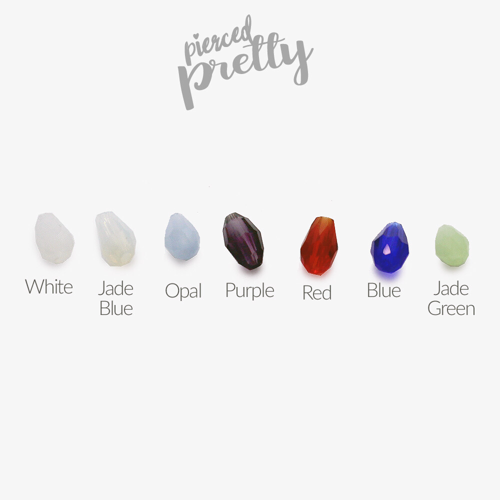 20g 16g teardrop dangle chain tragus ear stud cartilage Labret bar (optional)