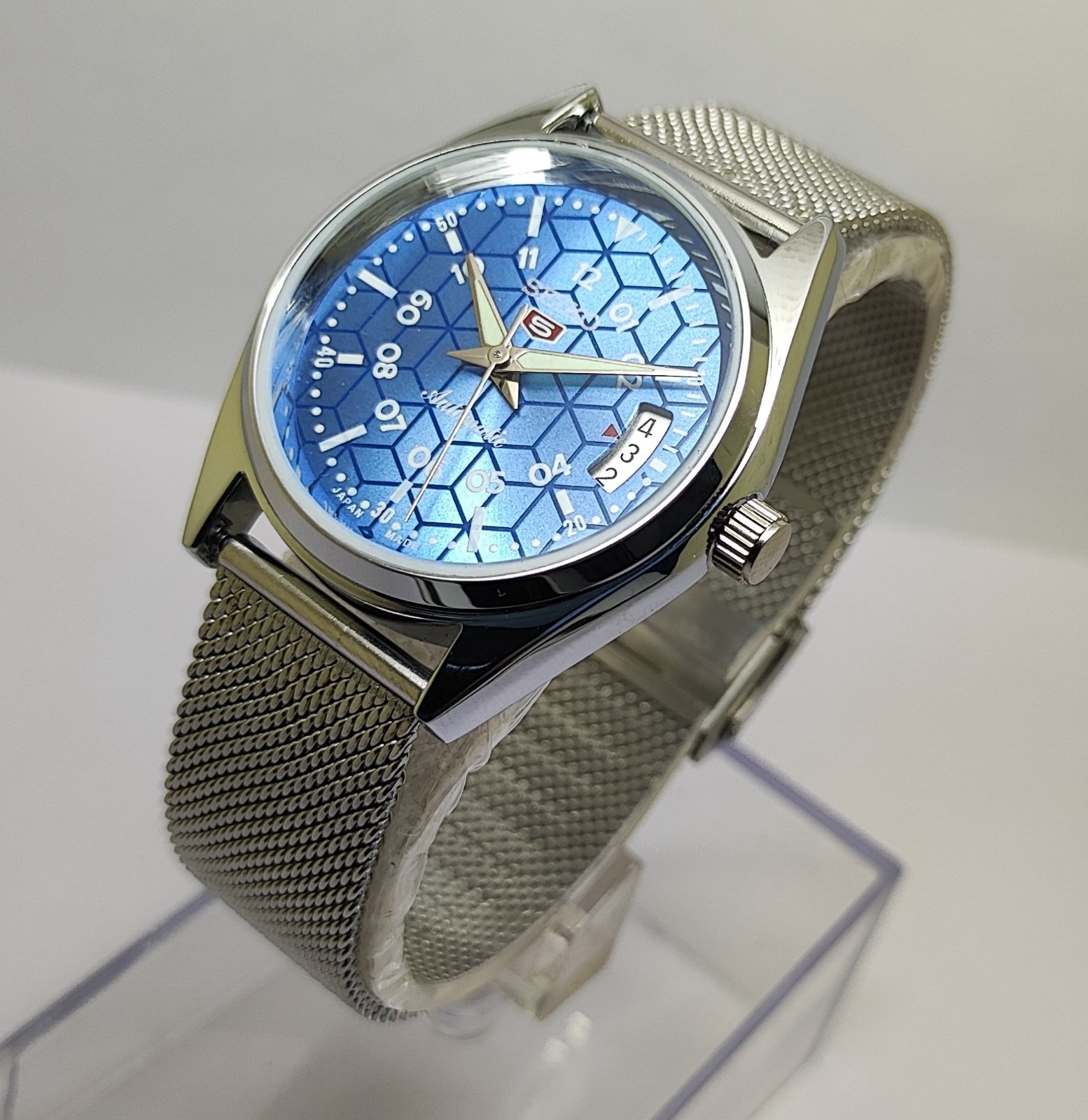 Refurbished Automatic Men’s Watch Day Date | Classic Vintage Style | Steel Strap